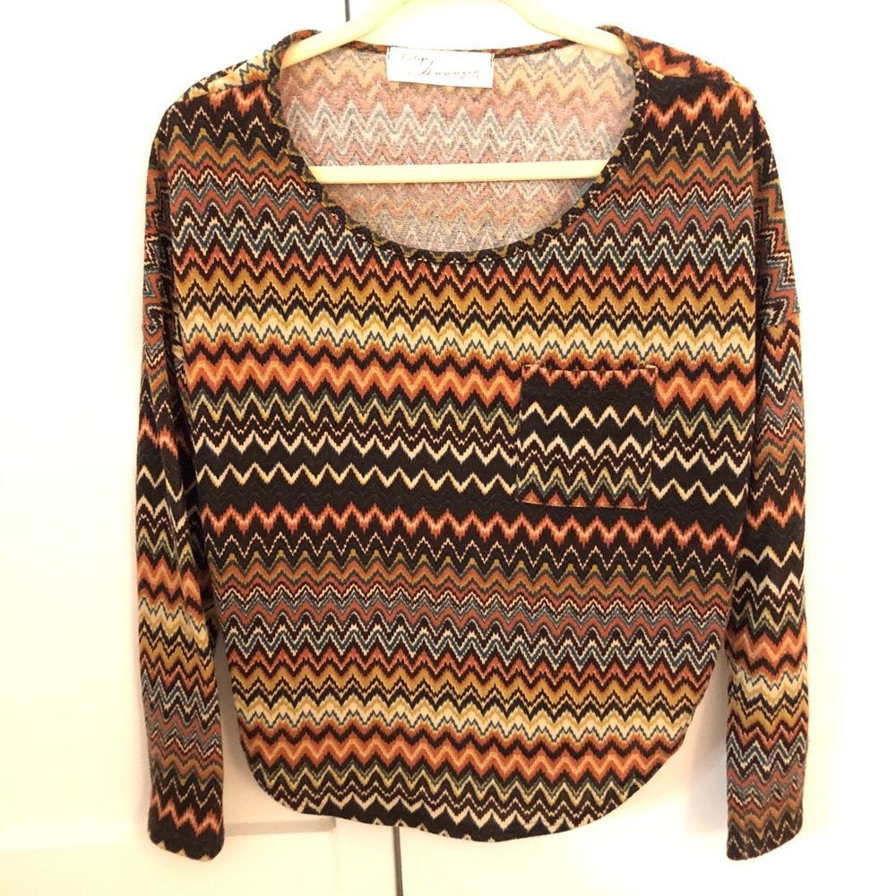 Vintage Havana zigzag long sleeve